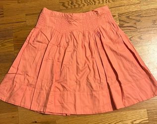 Dylan Midi Length Embroidered Peach Skirt, Sz 8
