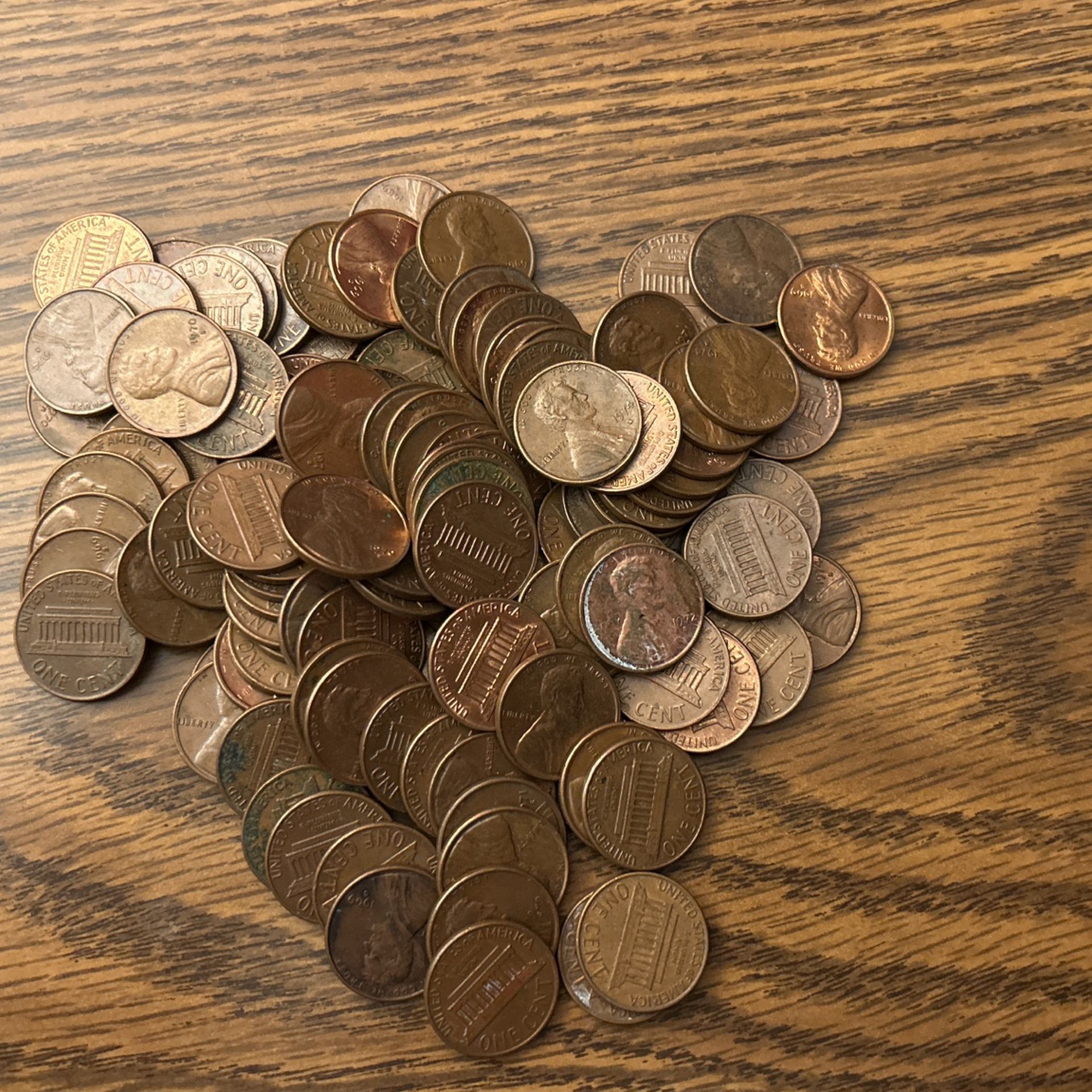 Lot Of Unsorted San Francisco Pennies