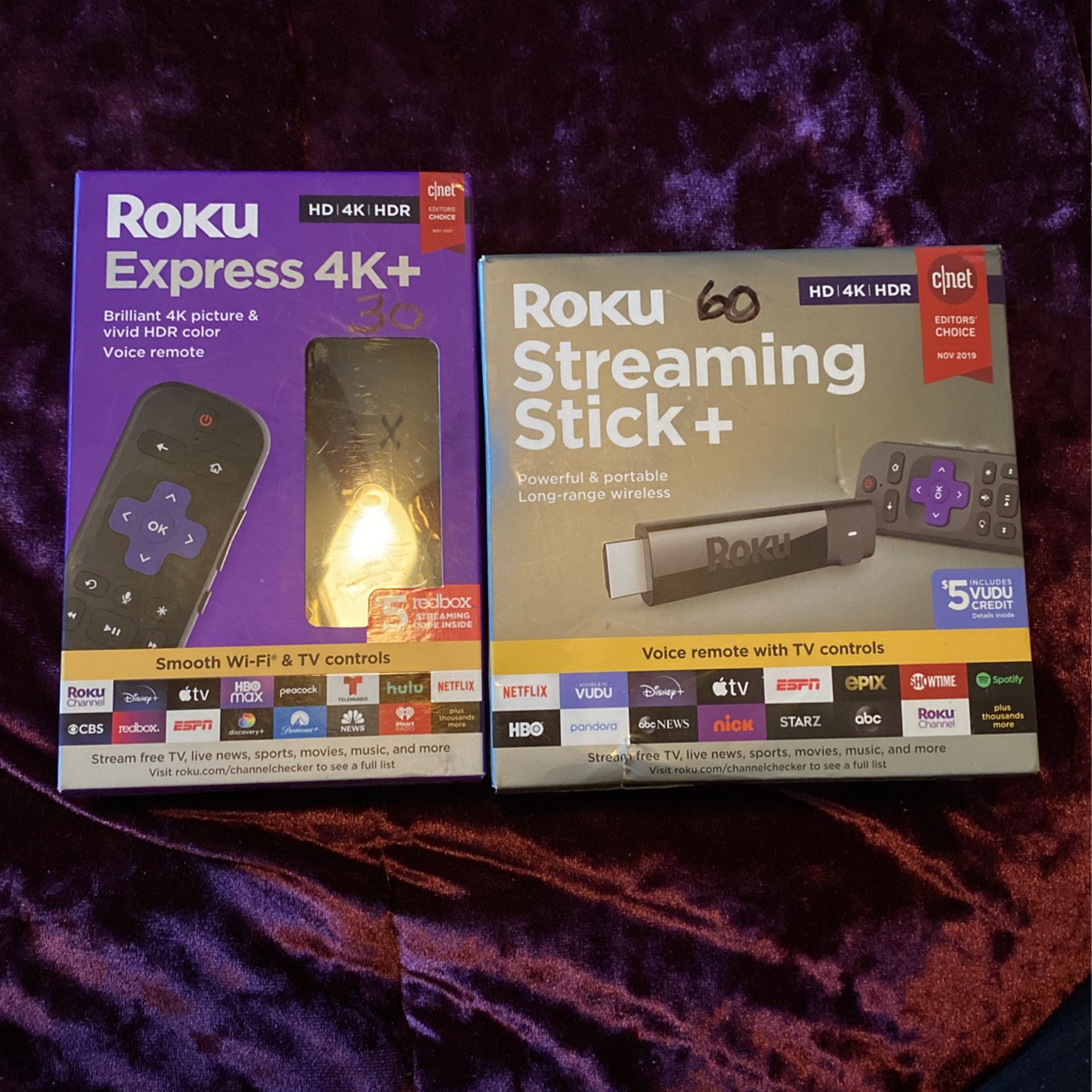 Roku Express 4k+ /roku Streaming Stick +