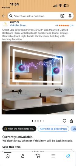 Smart led mirror