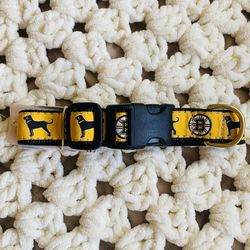 Boston bruins dog collar 