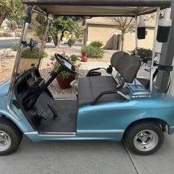 Golf Cart, Western 2 Seater, Blue Turquoise 