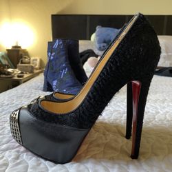 Christian Louboutins Maggie 140 Napa/Pony Astrakan Christian Louboutin