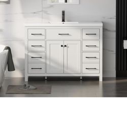 TWO 48” White Vanity New In Box