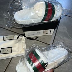 Gucci Web Slide Sandal White 9UK (9.5M) New