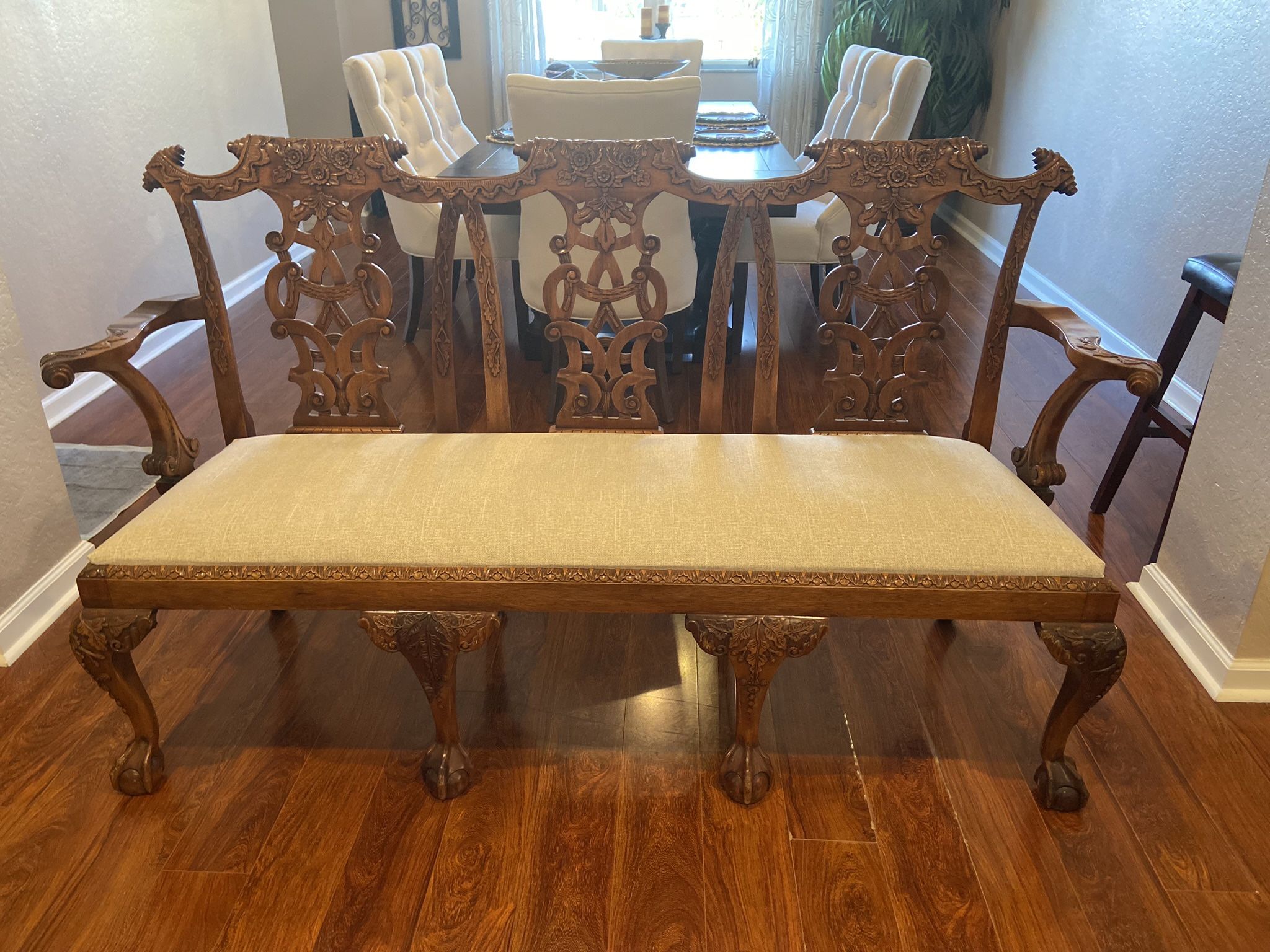 Antique European Wooden Bench
