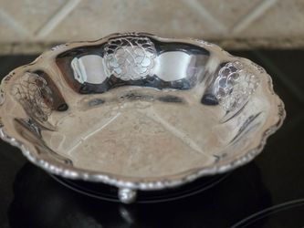 8 1/2"  silver compote