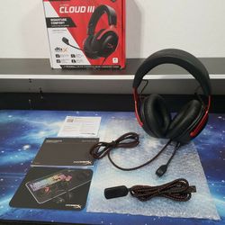 New HyperX Cloud III – Wired Gaming Headset, PC, PS5, Xbox Series X|S, Angled 53mm Drivers, DTS Spatial Audio, Memory Foam, Durable Frame, Ultra-Clear