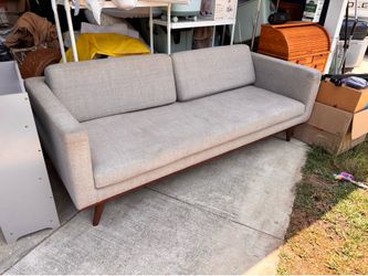 Gray Mid-Century Modern Style Sofa Couch