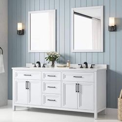 72 Inch Double Sink Bathroom Vanity 