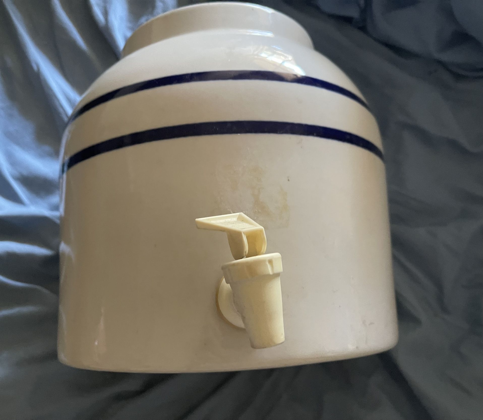 Like New Wave Enviro Porcelain Water Dispenser, Classic Blue Stripe