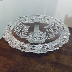 Mikasa Cake Plate Pedestal Vintage Floral