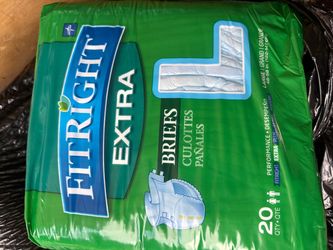 FitRight Extra Briefs Large 20 Count
