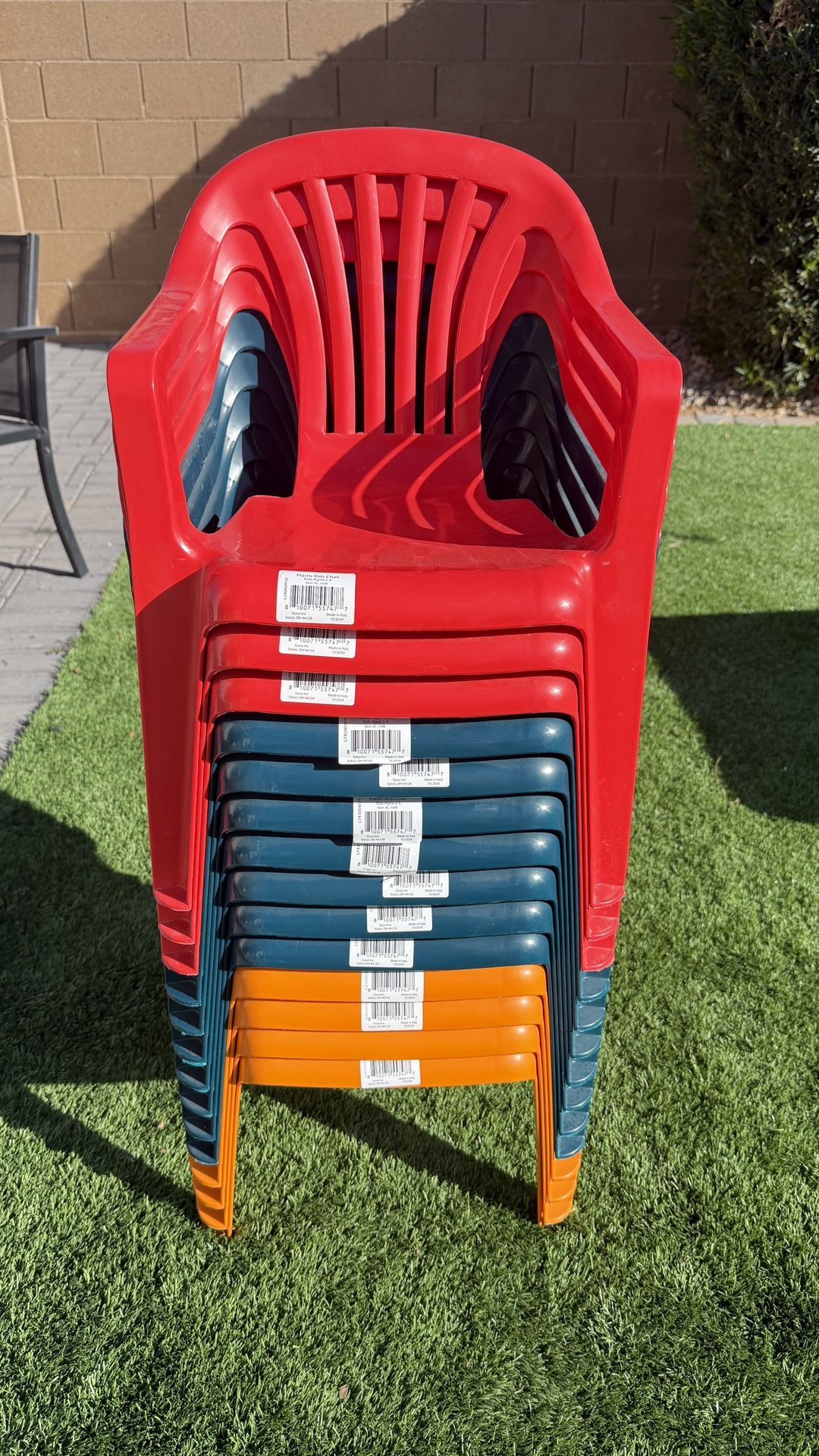 14 Kids Plastic Chairs – Durable Stackable Set – Daycare/Party/Church – All Colors