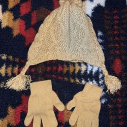 Toddler Girl Beanie w Gloves