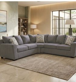 New grey sectional with free delivery, pay on arrival