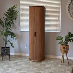 Joss & Main Nova Linen Cabinet In Reeded Birch