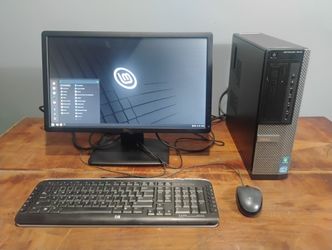 Dell Optiplex Desktop Computer System with Radeon GPU & 22" Monitor.