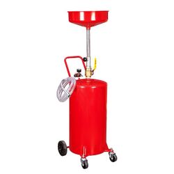 20 Gallon Capacity Heavy Duty Portable Waste Oil Drain Change Tank Air Operated Drainer Wheel Hose Water Shop