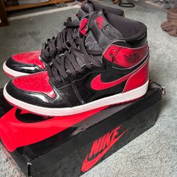 Jordan One Patent Bred Size 12 Worn 8/10 
