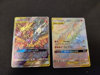 TAG TEAM RESHIRAM & CHARIZARD MOLTRES & ZAPDOS & ARTICUNO GX