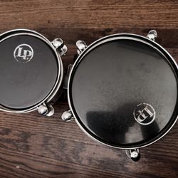 LP M. Cohen Mini Chrome Timbale Set & Misc Percussion