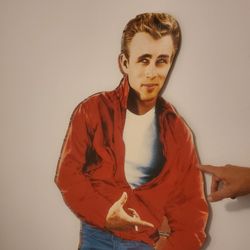 James Dean Cardboard Statue..over 6ft Tall Large Size..good Condition!