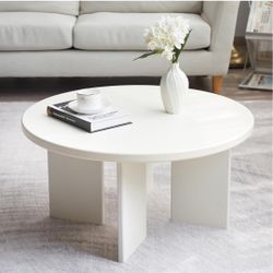 Round Coffee Table, 30" Coffee Table for Living Room, Modern Coffee Table, Accent Table for Bedroom

