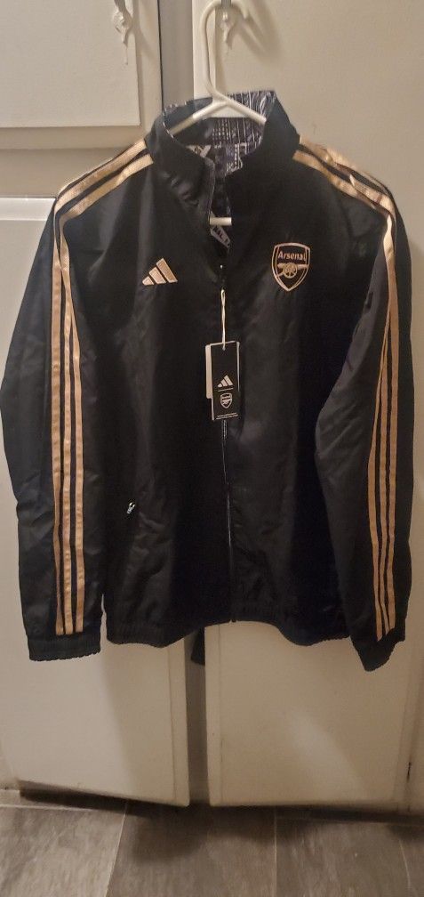 New Adidas Arsenal Jacket Size XL For Youth Reversible