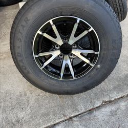New 205-75-14inch Trailer Tires With Black Aluminum Wheels.  In Stock 