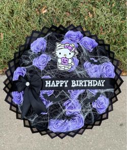 purple hello kitty spooky bouquet