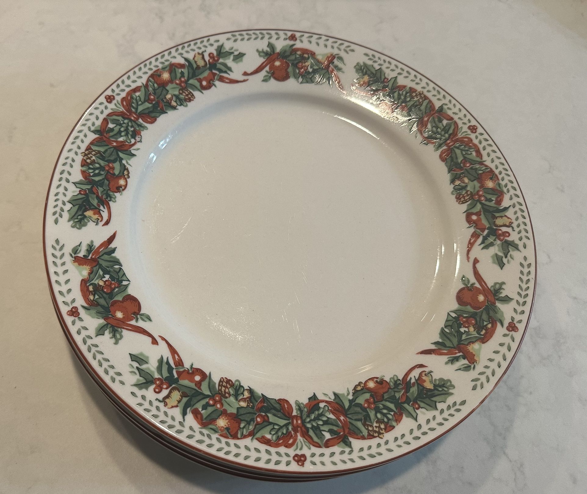 Various Holiday Plates Dishes and Platters