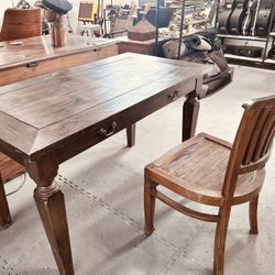 Teak Desk and Chair Set