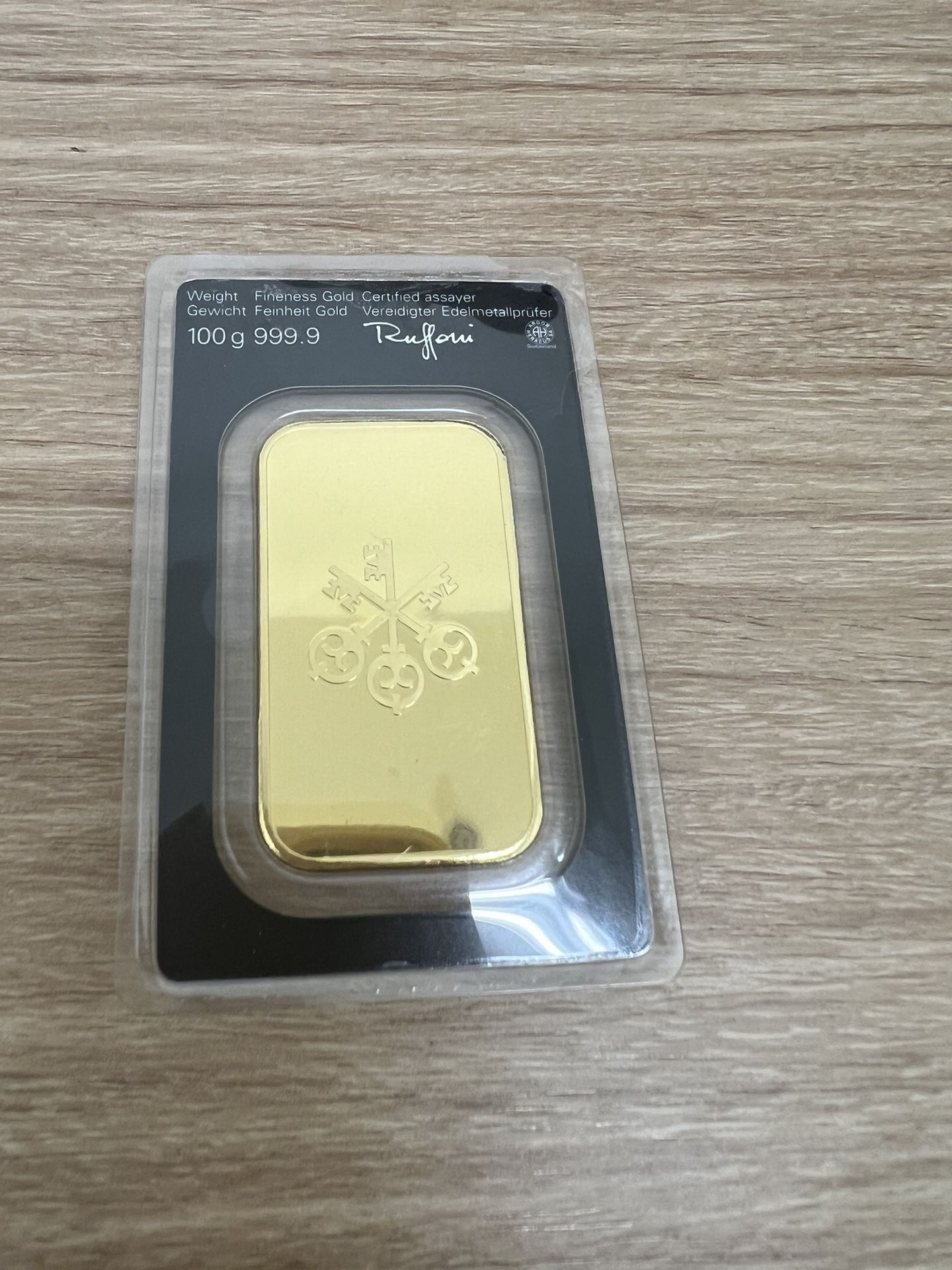 100 Grams Gold Bar - Swiss Corporate Bank 0.999