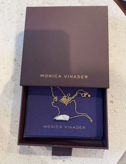 Monica Vinader  Mother Of Pearl Necklace 18kt Vermeil 