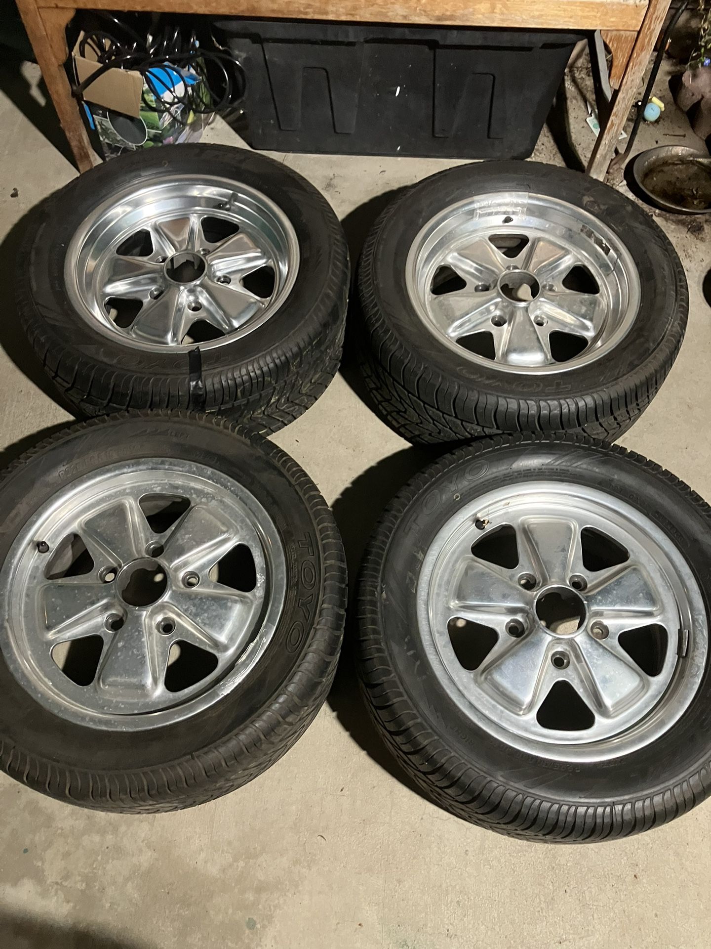 Porsche 2- 6x15 2-7x15 Fuchs W/ 225/50 Toyo Tires