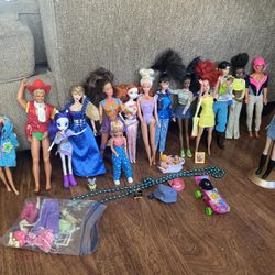 Set Barbies Con Sus Accessories 