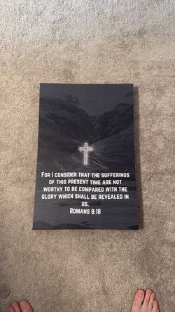 Romans 8:18 Bible Verse Canvas Wall Art