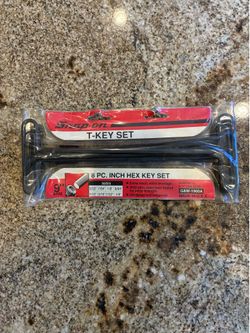 Snap-on 8-piece Inch Hex Key Set (model GAW1900A), featuring T-handle