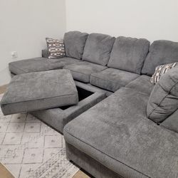 New Plush Gray Sectional