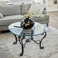 Small glass coffee table