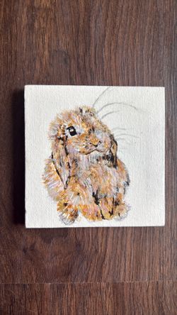 Local Artist - Original Art - mini wrapped canvas - sweet bunny
