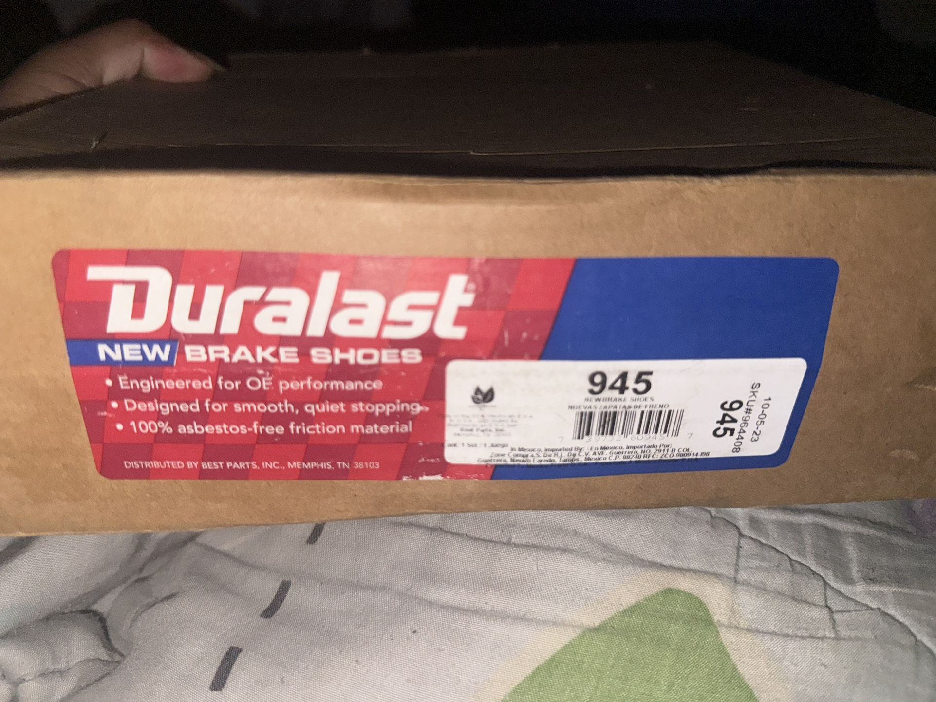 Duralast New break shoes 