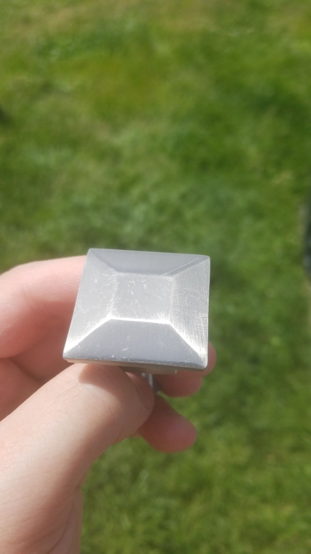 Stainless square cabinet knobs