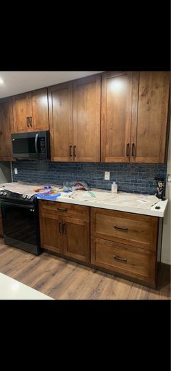 Solid wood kitchen cabinets complete set