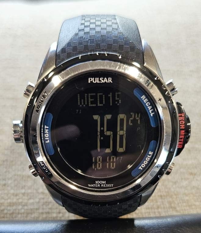 Pulsar Tech Digital Watch 100M Water Resistant