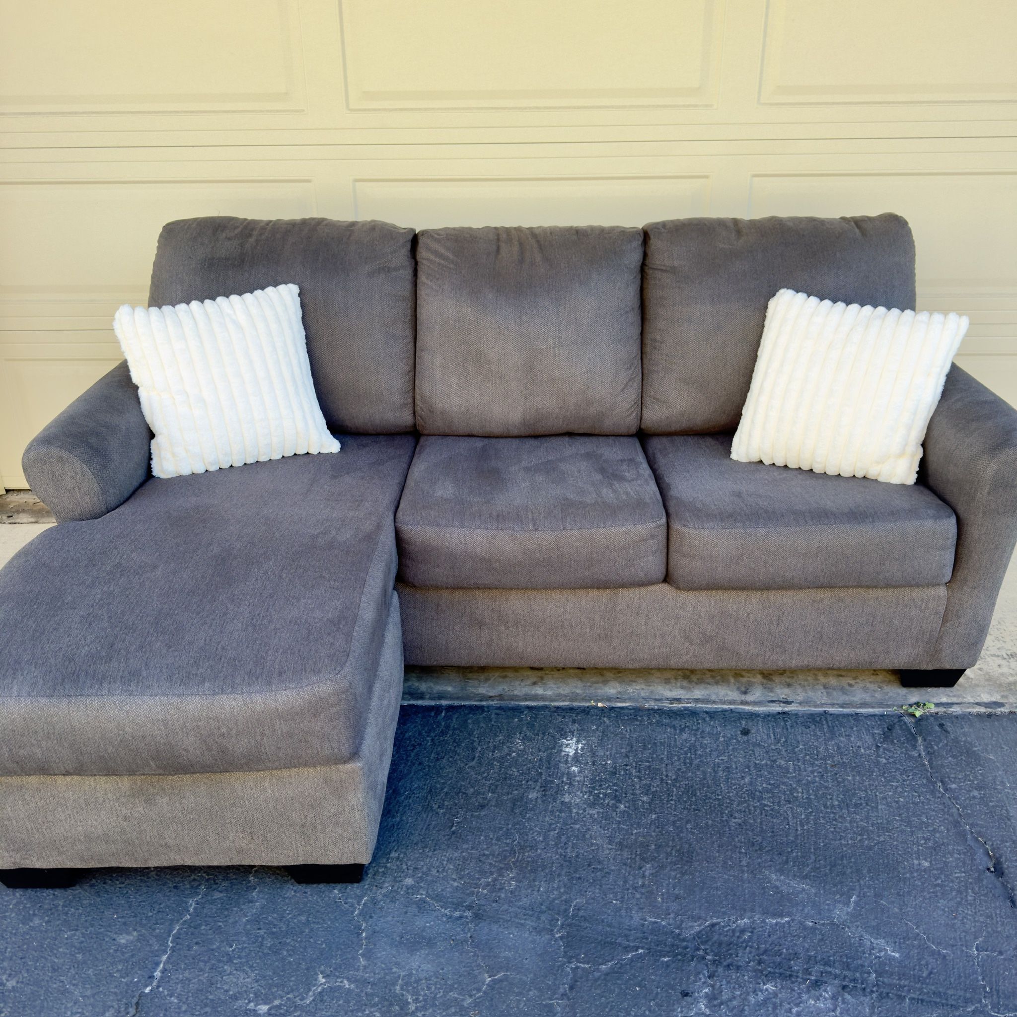 Gray Reversible Ashley Furniture Sectional Couch Sofa