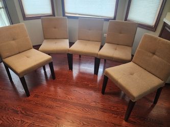 5 Crate & Barrel upholstered dining chair set