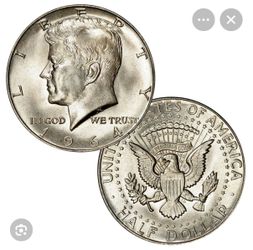 1964 90% US KENNEDY HALF DOLLAR