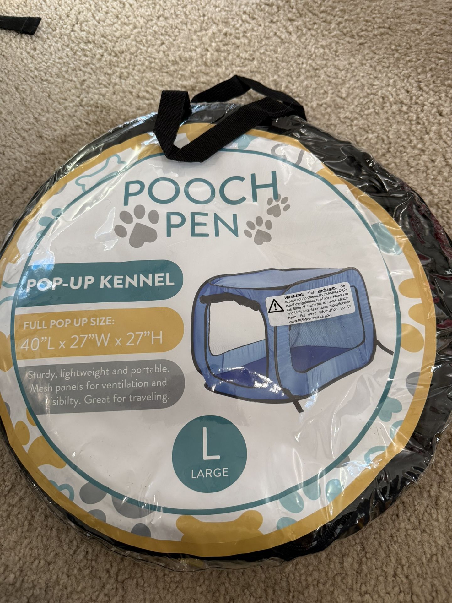 Dog Pen - 40”L x 27”W x 27”H - New
